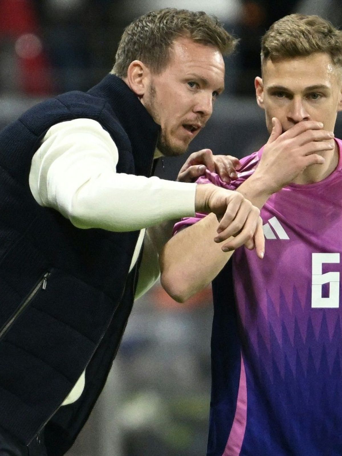 Julian Nagelsmann (l.) mit Joshua Kimmich