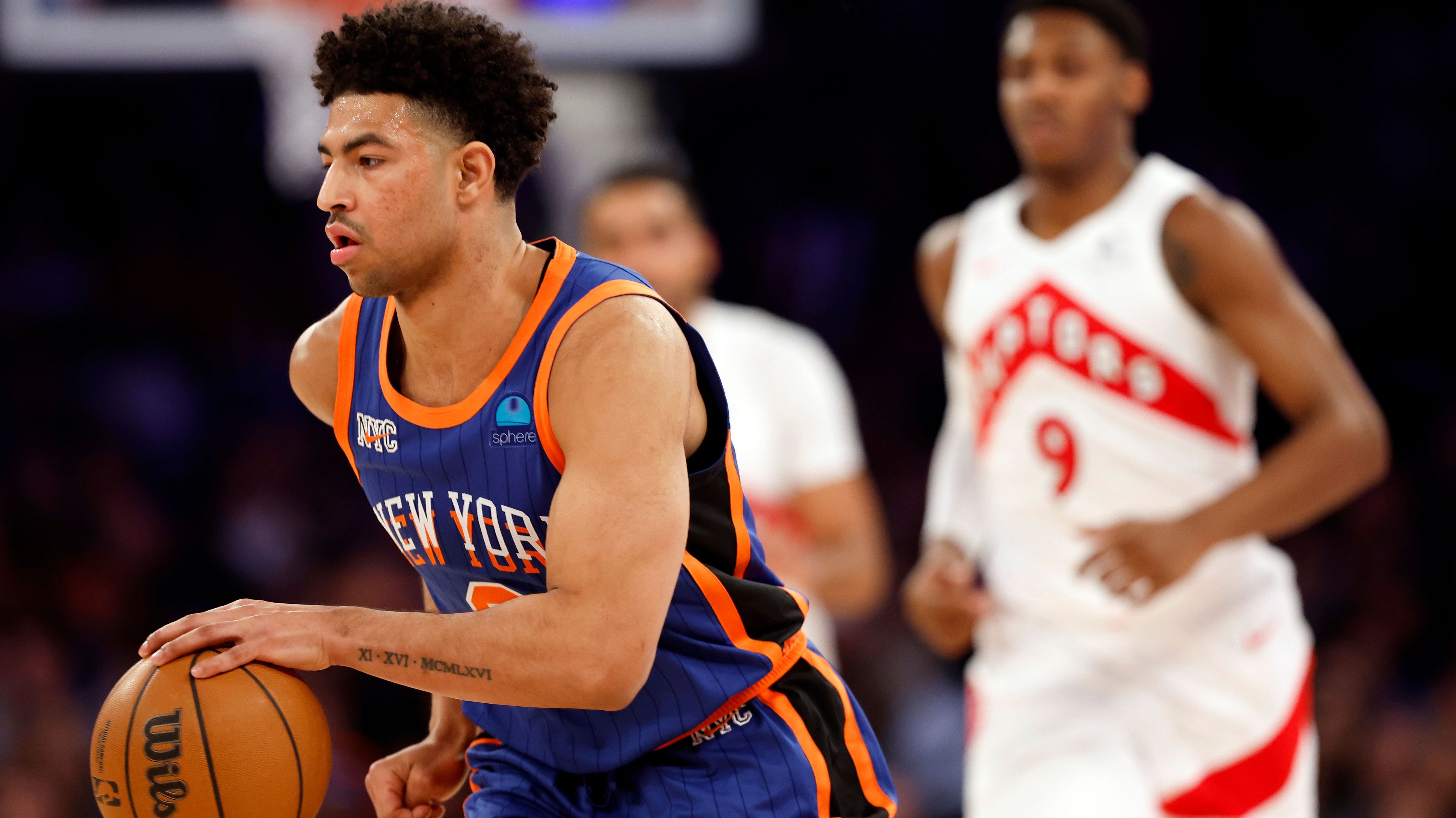 <strong>GEWINNER – New York Knicks</strong><br>'… und diese mussten dafür "nur" den in dieser Saison enttäuschenden Quentin Grimes abgeben, sowie Gehalt-Filler und zwei Secondrounder. Alle Erstrundenpicks und Flexibilität sind immer noch da. New York hat sich von allen Teams am Donnerstag wohl am meisten verstärkt.