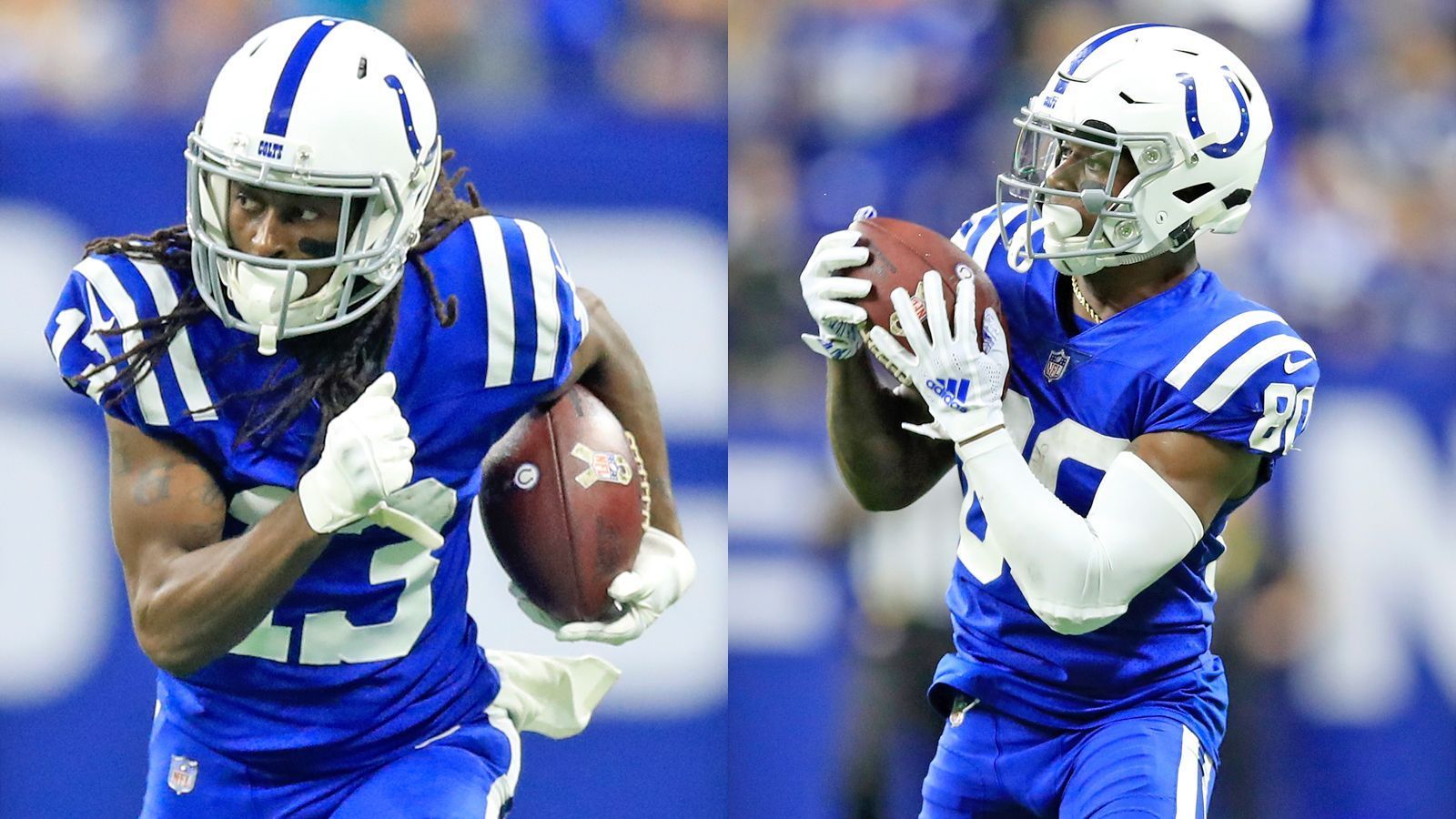 
                <strong>18. Platz: Indianapolis Colts</strong><br>
                T.Y. Hilton und Chester Rogers&#x2022; 1.063 Yards<br>&#x2022; 82 Receptions<br>&#x2022; 7 Touchdowns<br>
              