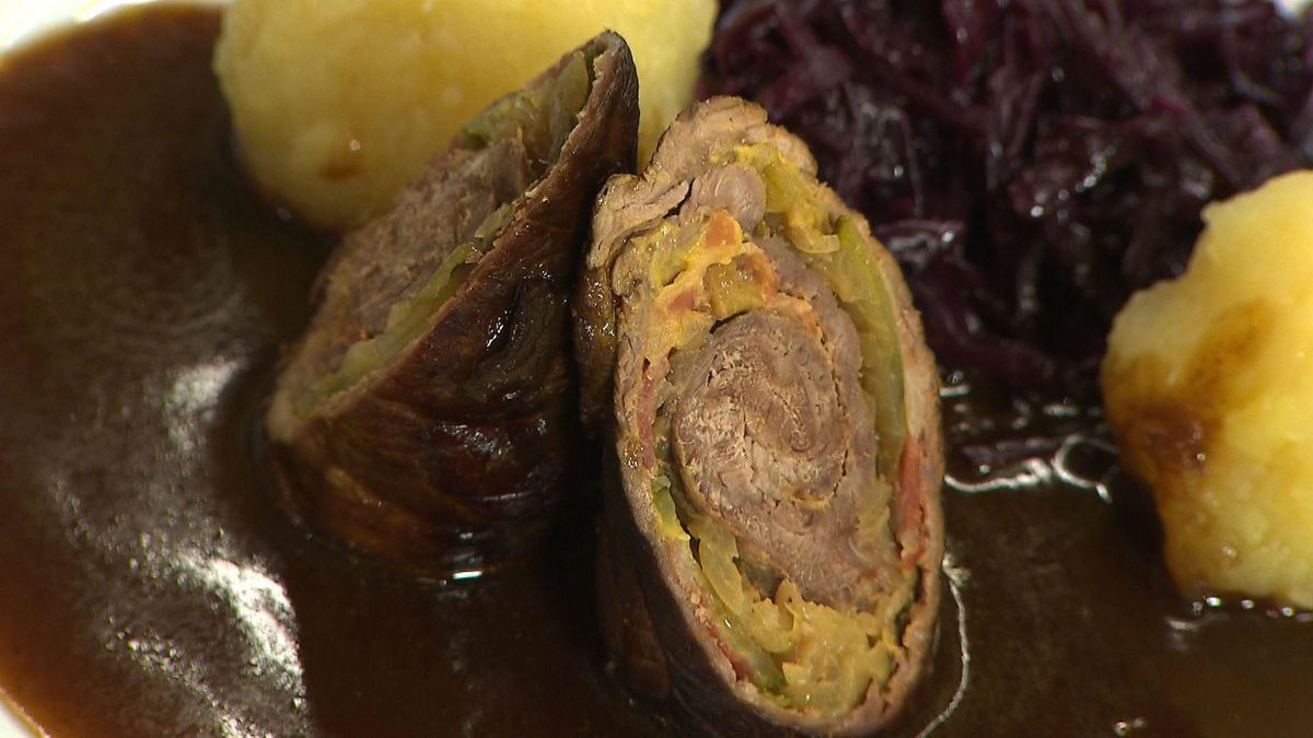 thüringer klöße und rinderroulade