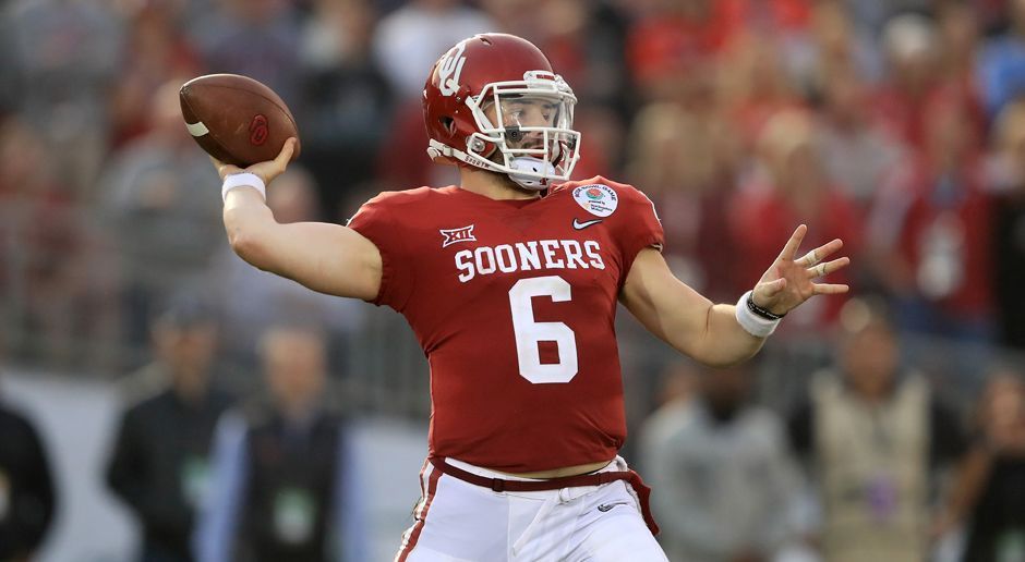 
                <strong>5. Pick - Denver Broncos: QB Baker Mayfield</strong><br>
                Die Broncos werden trotz der Verpflichtung von Case Keenum auf Quarterback gehen. Und da bleiben dann nur noch Mayfield oder Rosen für diesen frühen Pick. Mayfield macht von seinem ganzen Auftreten, von Charisma und Charakter den weiteren, besseren Eindruck - trotz aller Vorurteile.
              