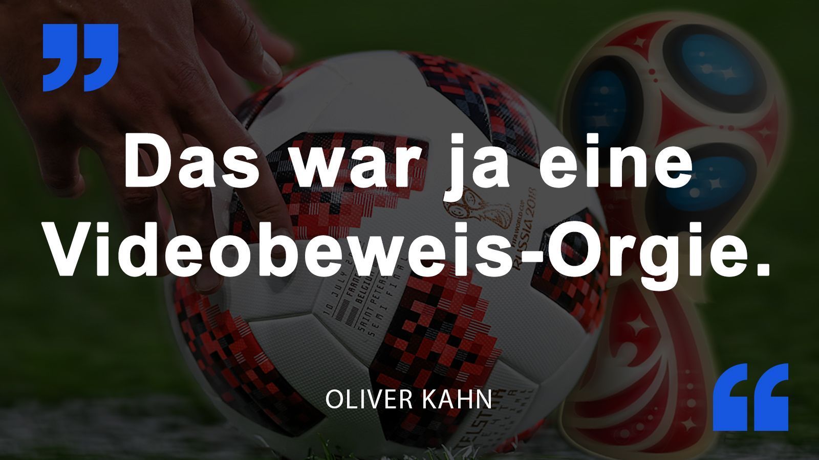 
                <strong>Oliver Kahn</strong><br>
                Oliver Kahn über das Gruppenspiel Portugal gegen Iran, als der VAR in der Schlussphase häufig zum Einsatz kam.
              