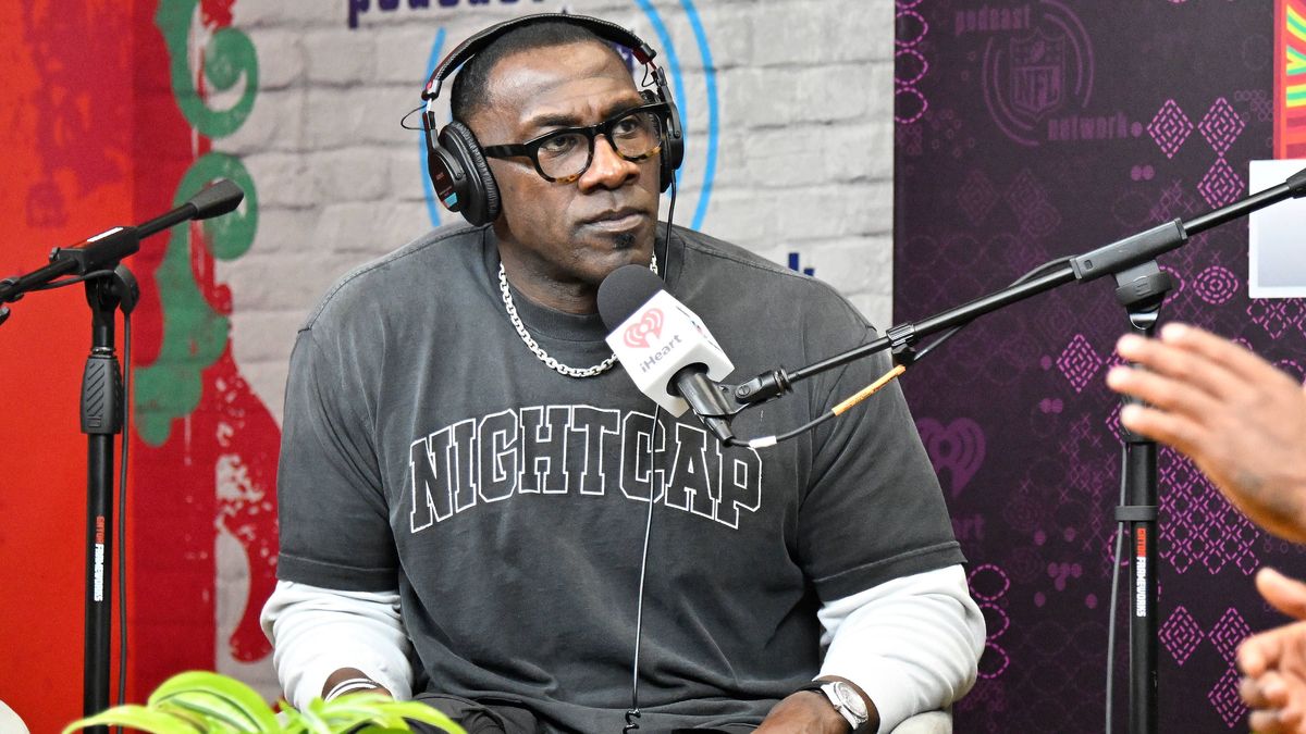 NFL, American Football Herren, USA 2025: Super Bowl LIX Activities FEB 05 February 5, 2025, New Orleans LA; Former NFL player and current podcaster Shannon Sharpe does an interview on Ã¢â‚¬Ëœmedia ...