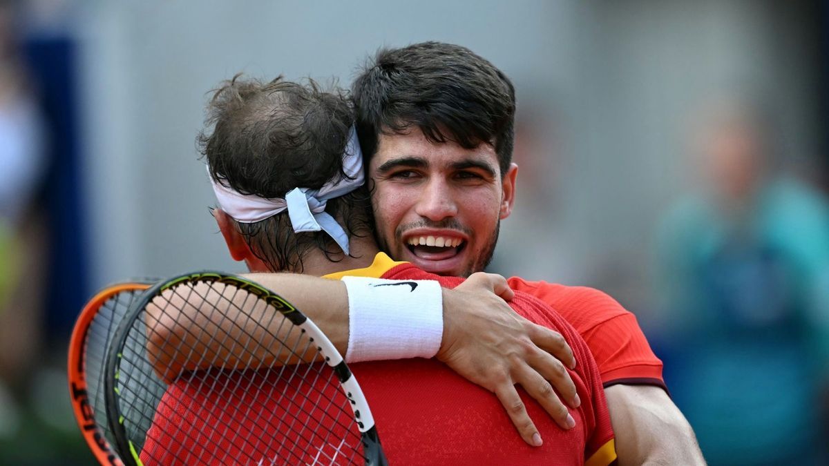 Carlos Alcaraz spielte mit Rafael Nadal in Paris