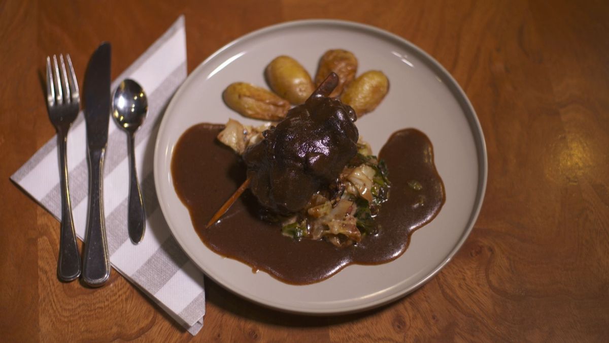 Gewickelte Maultaschen mit Kalbfleischfüllung