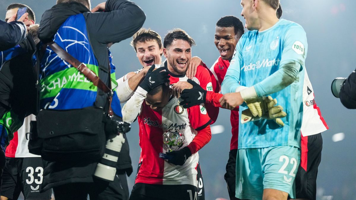 UEFA Champions League: Feyenoord v AC Milan Rotterdam - Igor Paixao of Feyenoord during the 1st leg of the knockout phase play-offs of new format of the Champions League 2024 2025. The match is set...