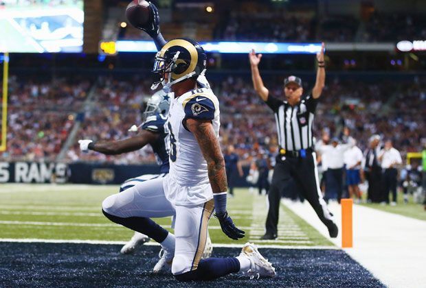 
                <strong>St. Louis Rams - Dallas Cowboys 31:34</strong><br>
                Touchdown! Auf in den 3. Spieltag! Austin Pettis und die St. Louis Rams haben früh Grund zum Jubeln. Gegen die Dallas Cowboys führen die Rams schon mit 21:0.
              