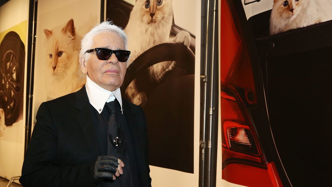 Karl Lagerfeld und seine Katze Choupette