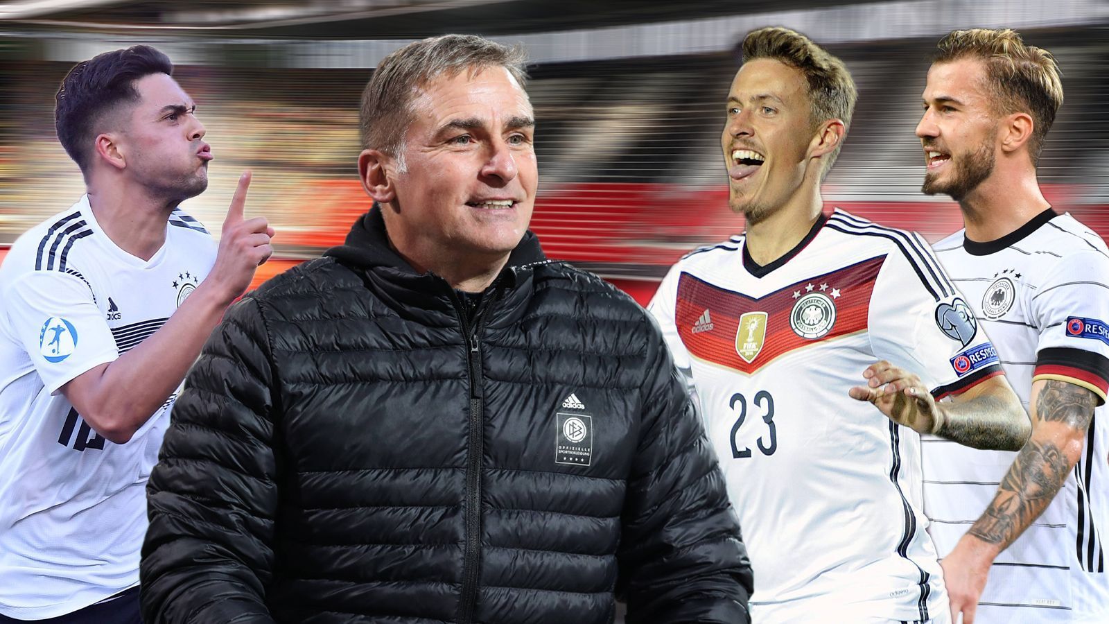 
                <strong>Deutschlands Olympia-Kader 2021</strong><br>
                Deutschlands Olympia-Trainer Stefan Kuntz hat seinen 19-Mann-Kader für den Herren-Fußballwettbewerb in Tokio präsentiert. Neben vielen Leistungsträgern des U21-Europameistertitels vor wenigen Wochen, sind auch drei Spieler dabei, die vor 1997 geboren sind. ran stellt das DFB-Aufgebot vor.
              