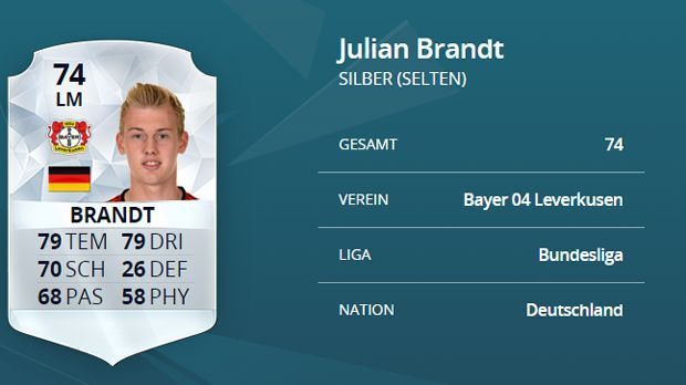 
                <strong>Mittelfeld: Julian Brandt</strong><br>
                Mittelfeld: Julian Brandt
              