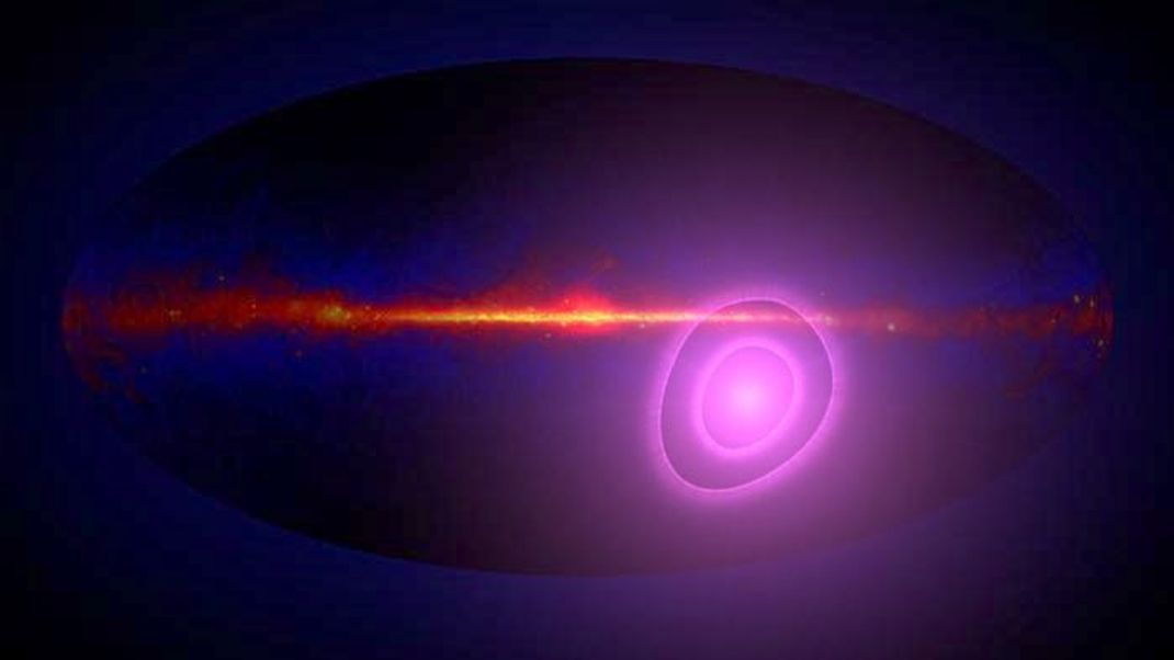 Ein Blick auf unsere Galaxie im Licht von Gammastrahlen.