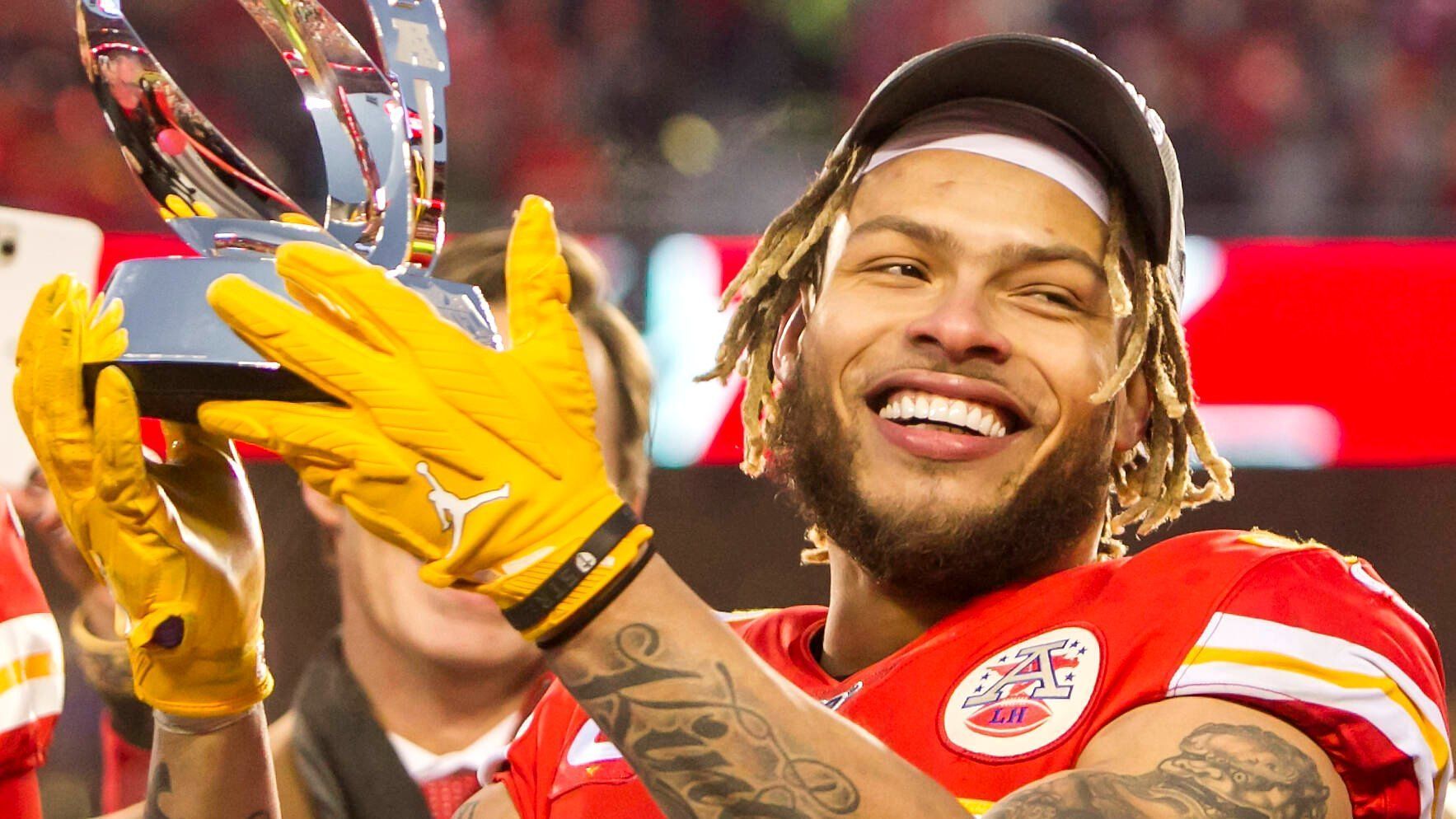 
                <strong>Tyrann Mathieu (Kansas City Chiefs)</strong><br>
                Gegner in der Vorrunde: Tyreek Hill (Wide Receiver, Kansas City Chiefs)Uhrzeit: 1:00 Uhr 
              