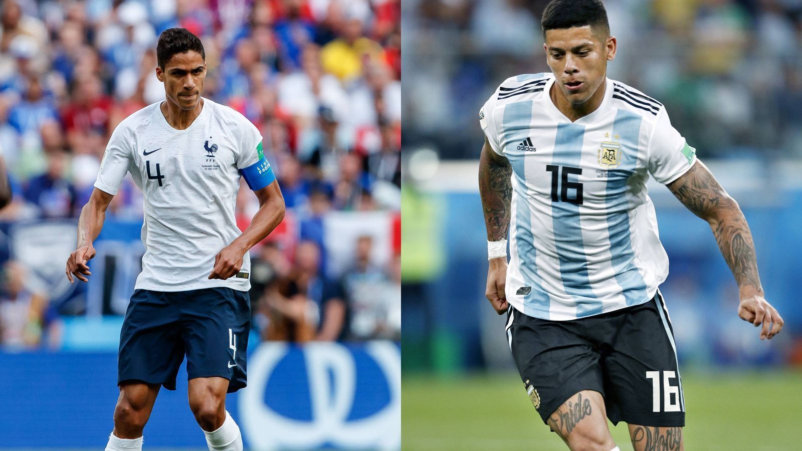 
                <strong>Raphale Varane vs. Marcos Rojo</strong><br>
                Rojo ist mit seinem Siegtreffer zwar verantwortlich für das Erreichen des Achtelfinales, was aber nicht darüber hinwegtäuscht, dass er zu den Schwachpunkten gehört. Er muss ohne Frage zulegen. In welch starker Form Varane ist, bewies er in der abgelaufenen Saison bei Real Madrid, in der Nationalmannschaft ist er bislang ebenfalls der gewohnte Rückhalt. Punkt für Frankreich. 3:1.
              
