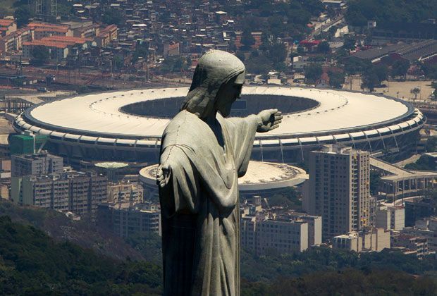
                <strong>Jesus-Statue in Rio</strong><br>
                Das berühmte Wahrzeichen vor dem berühmten Fußball-Tempel. Die weltbekannte Jesus-Statue vor dem Maracana-Stadion in Rio ist ein Touristen-Magnet
              