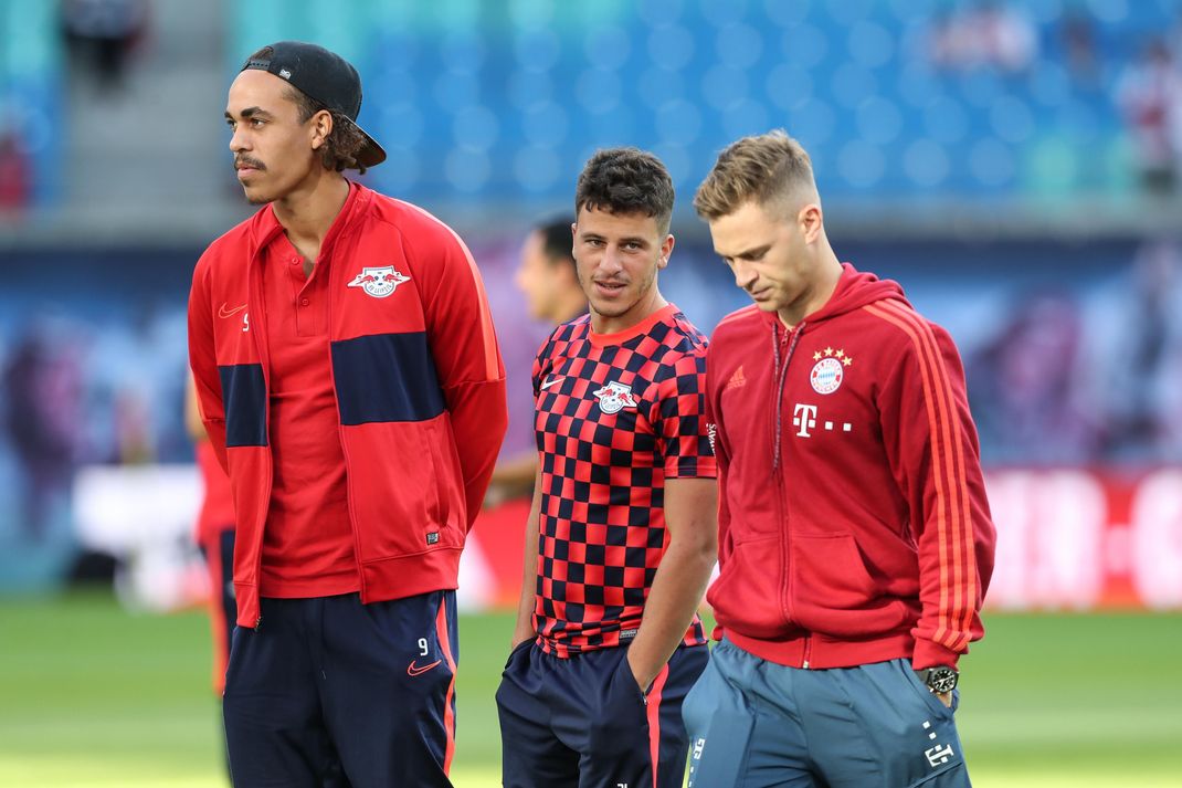 Yussuf Poulsen (l.) und Joshua Kimmich (r.) teilten sich früher eine WG