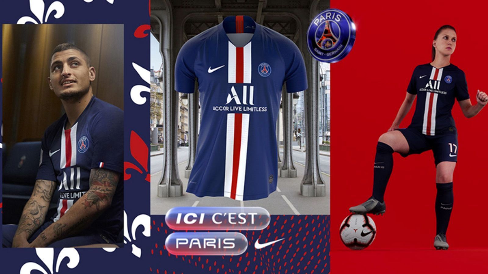 
                <strong>Paris Saint-Germain</strong><br>
                Erstmals in der Geschichte des Vereines wird dabei der gleiche Sponsor auf allen Trikots jeder Abteilung aufgedruckt sein. Dabei wird vor allem auf die Grundfarben PSGs, blau und rot, großer Wert gelegt. In wenigen Monaten feiert der französische Meister 50-Jähriges Bestehen. Das Trikot soll die Wurzeln und stetige Neuerungen von PSG vereinen. 
              