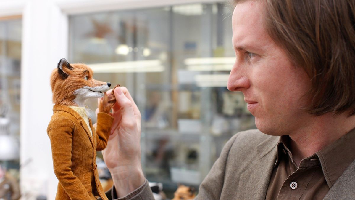 Regisseur Wes Anderson und seine Figur Mr. Fox