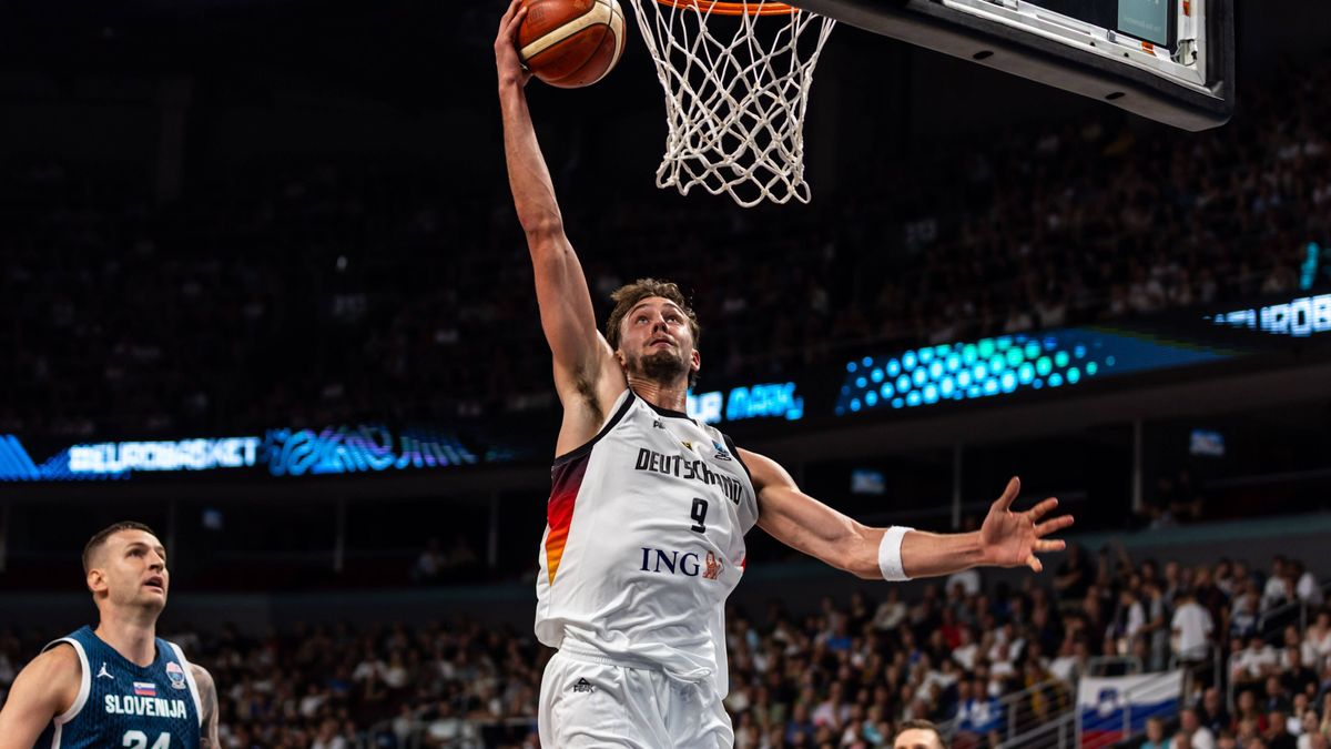 LAT, Eurobasket 205, Basketball Europameisterschaft, Viertelfinale, Deutschland-Slowenien 10.09.2025, Riga Arena, Riga, LAT, Eurobasket 205, Basketball Europameisterschaft, Viertelfinale, Deutschla...