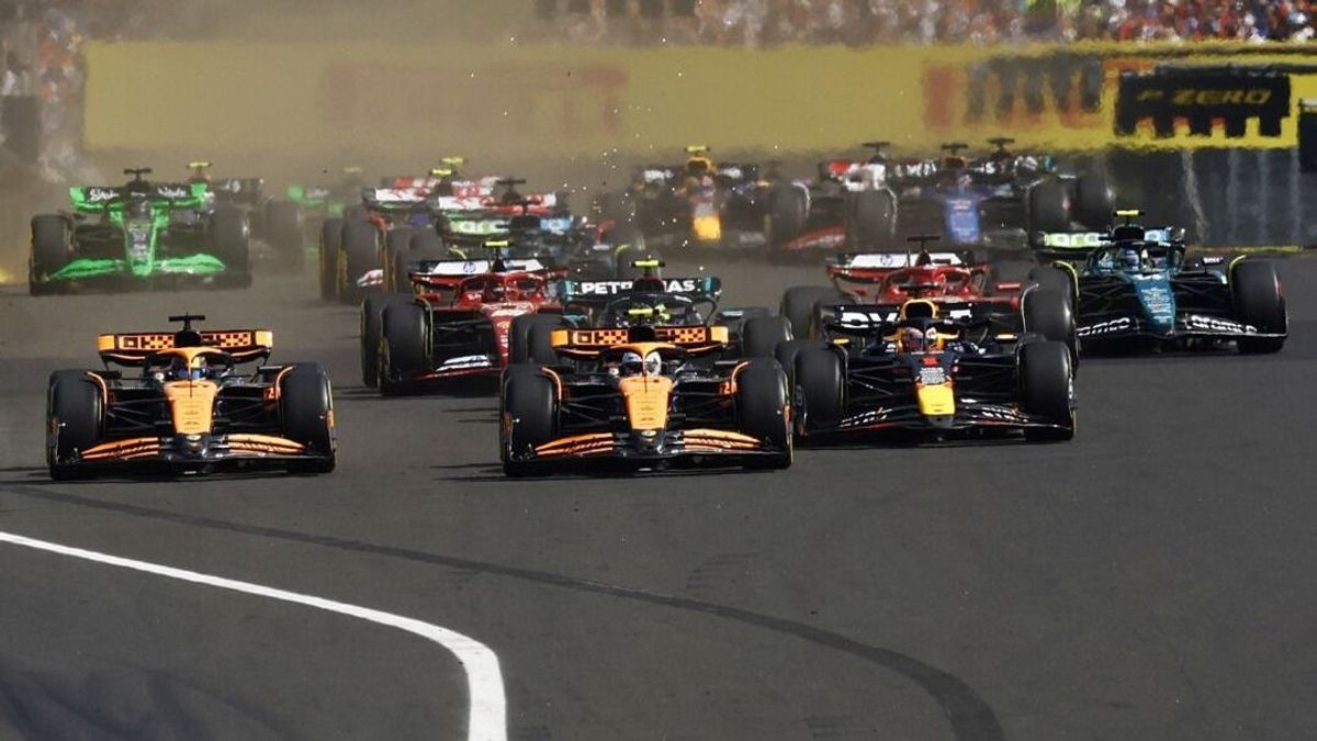 Startphase beim Formel-1-Rennen in Ungarn 2024