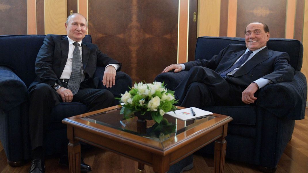 Wladimir Putin und Silvio Berlusconi
