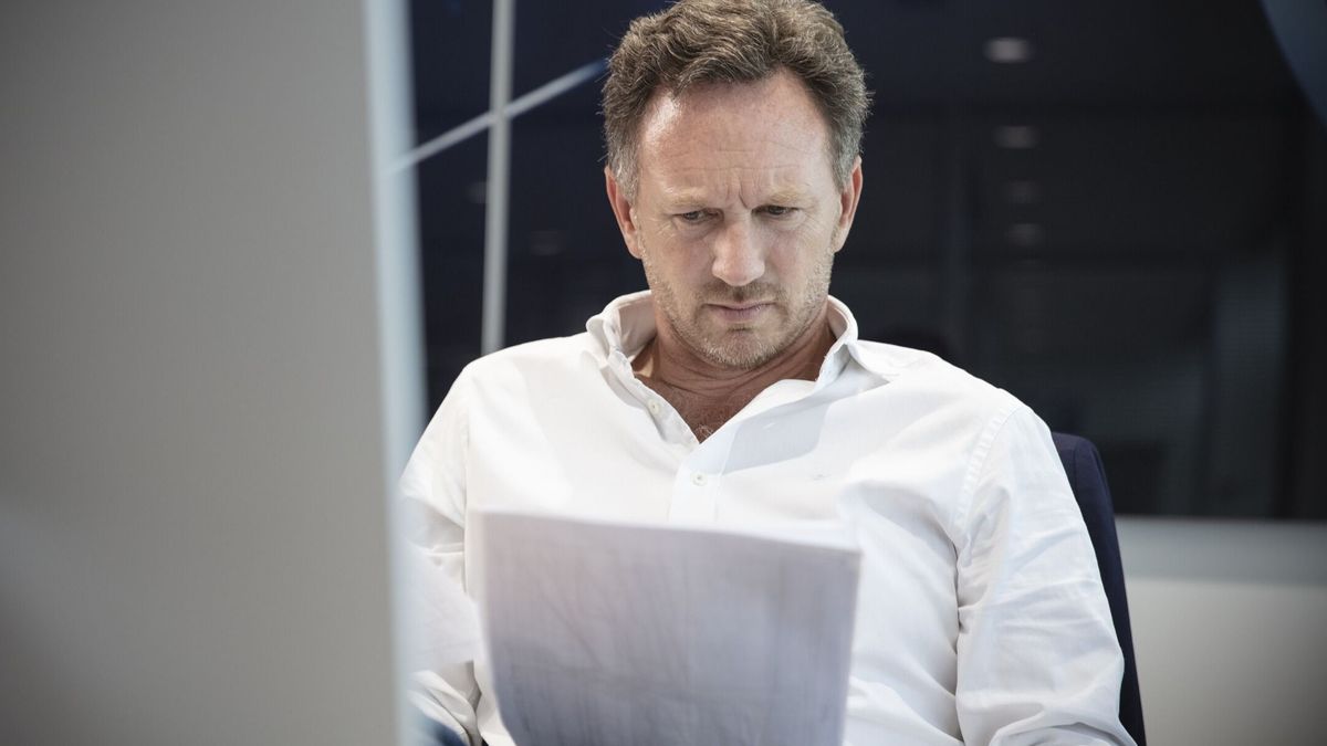 Christian Horner in seinem Büro in Milton Keynes, während der Coronavirus-Pandemie im Mai 2020
