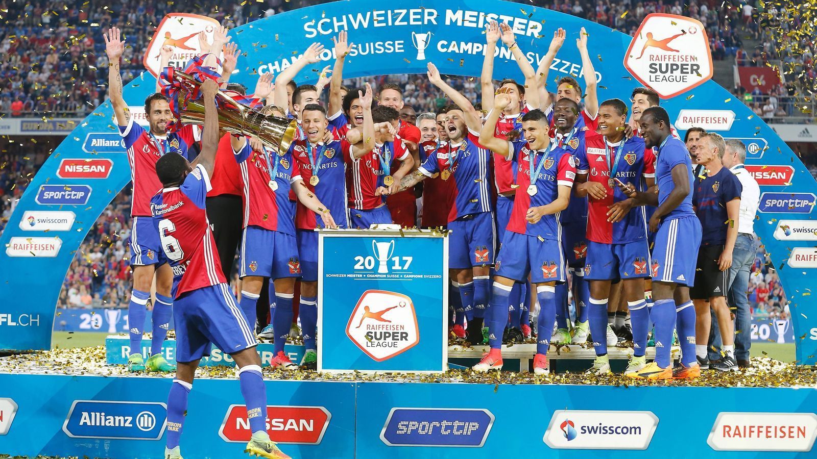 
                <strong>Platz 5 - Schweiz: FC Basel</strong><br>
                &#x2022; Anzahl der Meistertitel in Serie: 8 - <br>&#x2022; Zeitpunkt der Meister-Serie: 2010-2017<br>
              