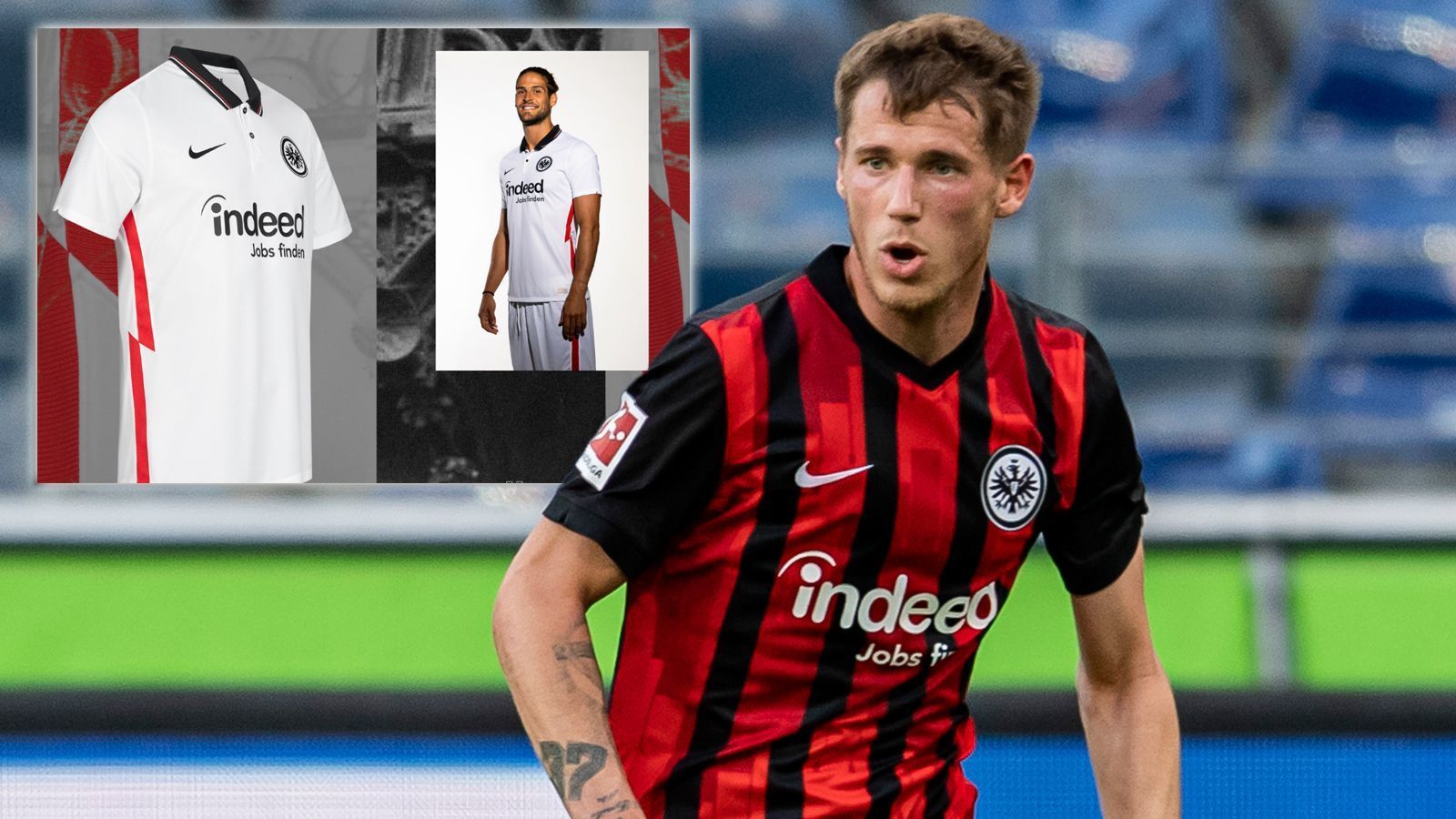 
                <strong>Eintracht Frankfurt Auswärtstrikot</strong><br>
                Kurz vor dem ersten Auswärtsspiel hat Eintracht Frankfurt sein neues Auswärtstrikot vorgestellt. Beim Achtelfinal-Rückspiel der Europa League beim FC Basel werden die "Adler" in einem weißen Leibchen mit roten Akzenten auflaufen. Der Kragen ist schwarz mit rot-weißen Streifen und wird mit Knöpfen geschlossen. Laut Hersteller "Nike" wird das Trikot aus recyceltem Polyester gefertigt um eine "minimale Umweltbelastung" zu gewährleisten.
              