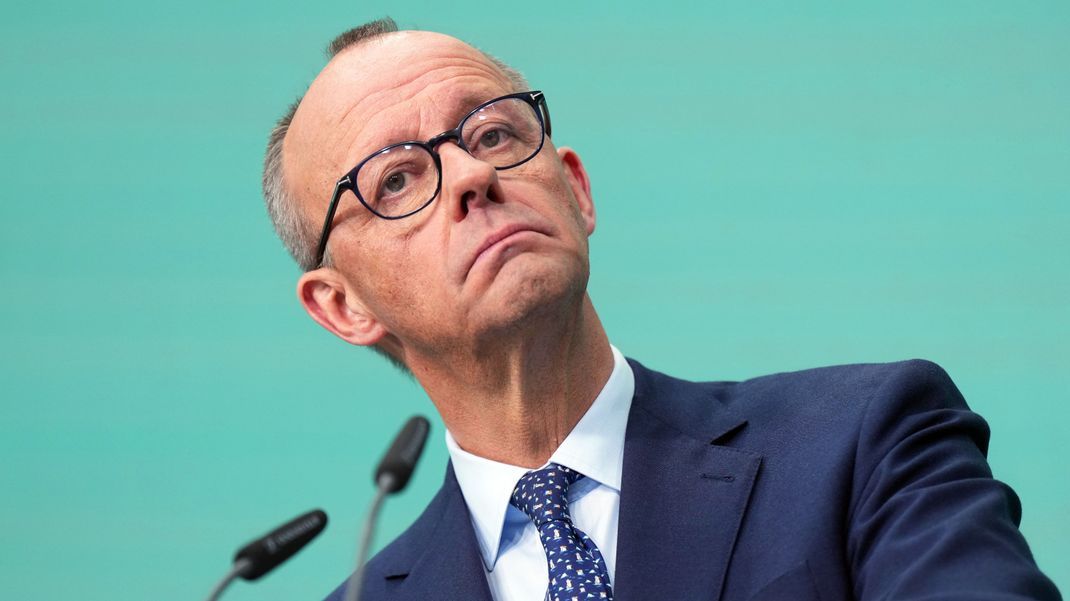 Friedrich Merz während einer Pressekonferenz nach der Sitzung des CDU-Vorstands.