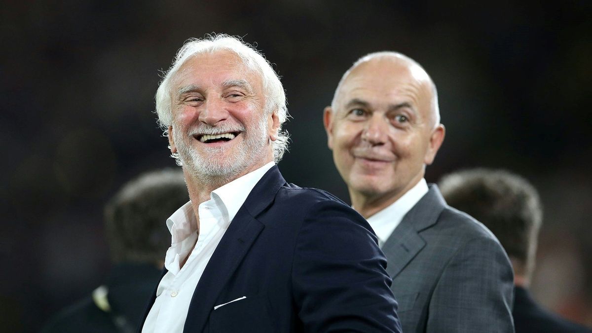 Völler (l.) und DFB-Chef Neuendorf
