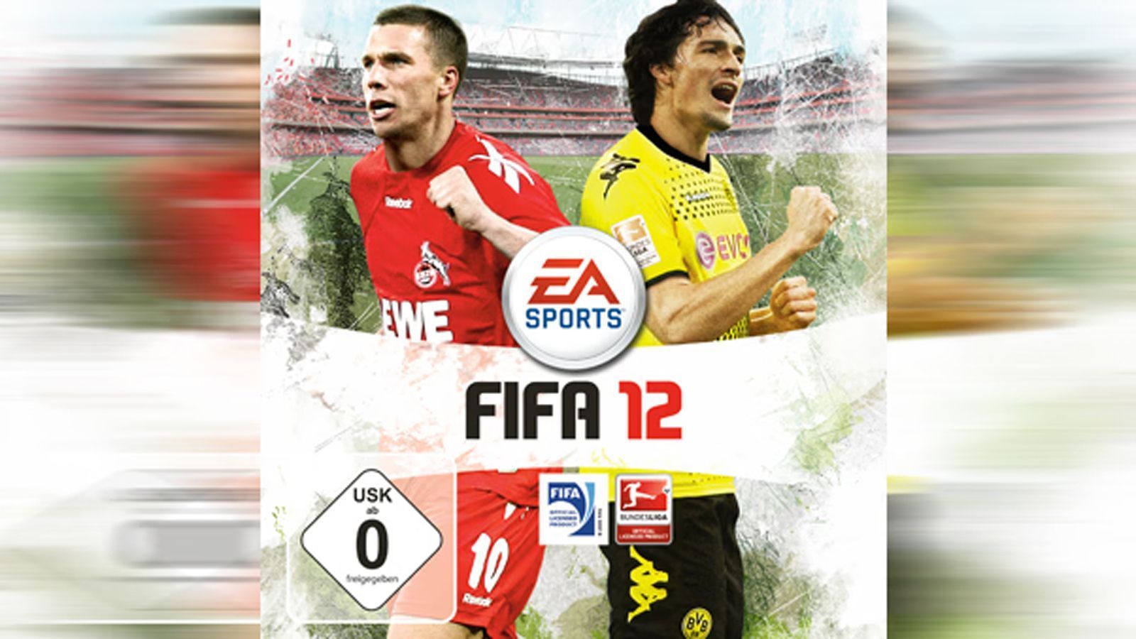 
                <strong>FIFA 12</strong><br>
                FIFA 12 - Cover-Spieler: Lukas Podolski und Mats Hummels.
              
