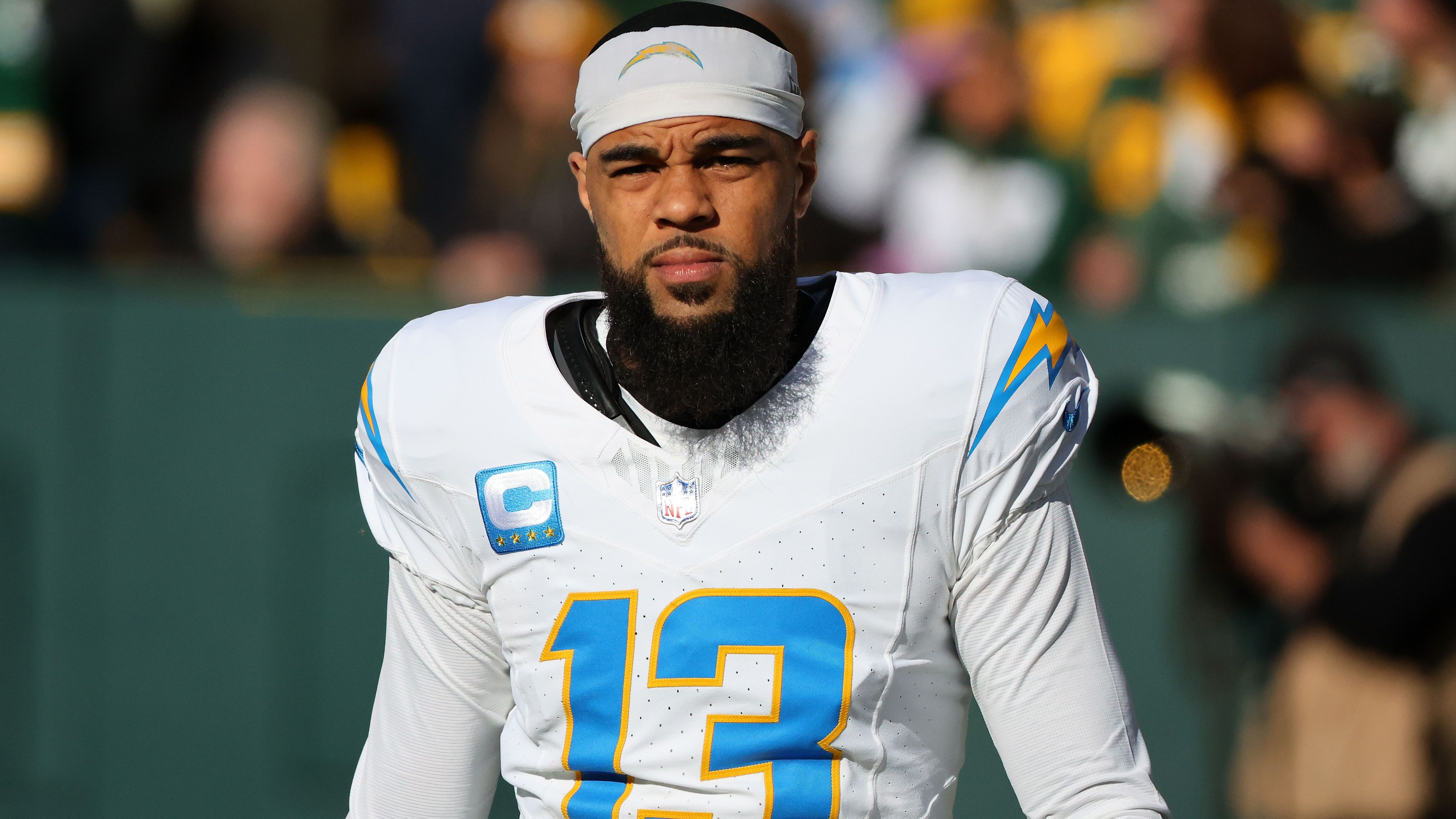 <strong>Keenan Allen (Los Angeles Chargers)</strong><br>Seit Jahren ist Keenan Allen schon nicht nur Lieblingsreceiver von Justin Herbert, sondern eine Macht bei den Los Angeles Chargers. In dieser Saison kommt er auf 102 Catches, 1.175 Yards und sieben Touchdowns. Hill kennt ihn bestens aus seiner Zeit bei den Kansas City Chiefs.