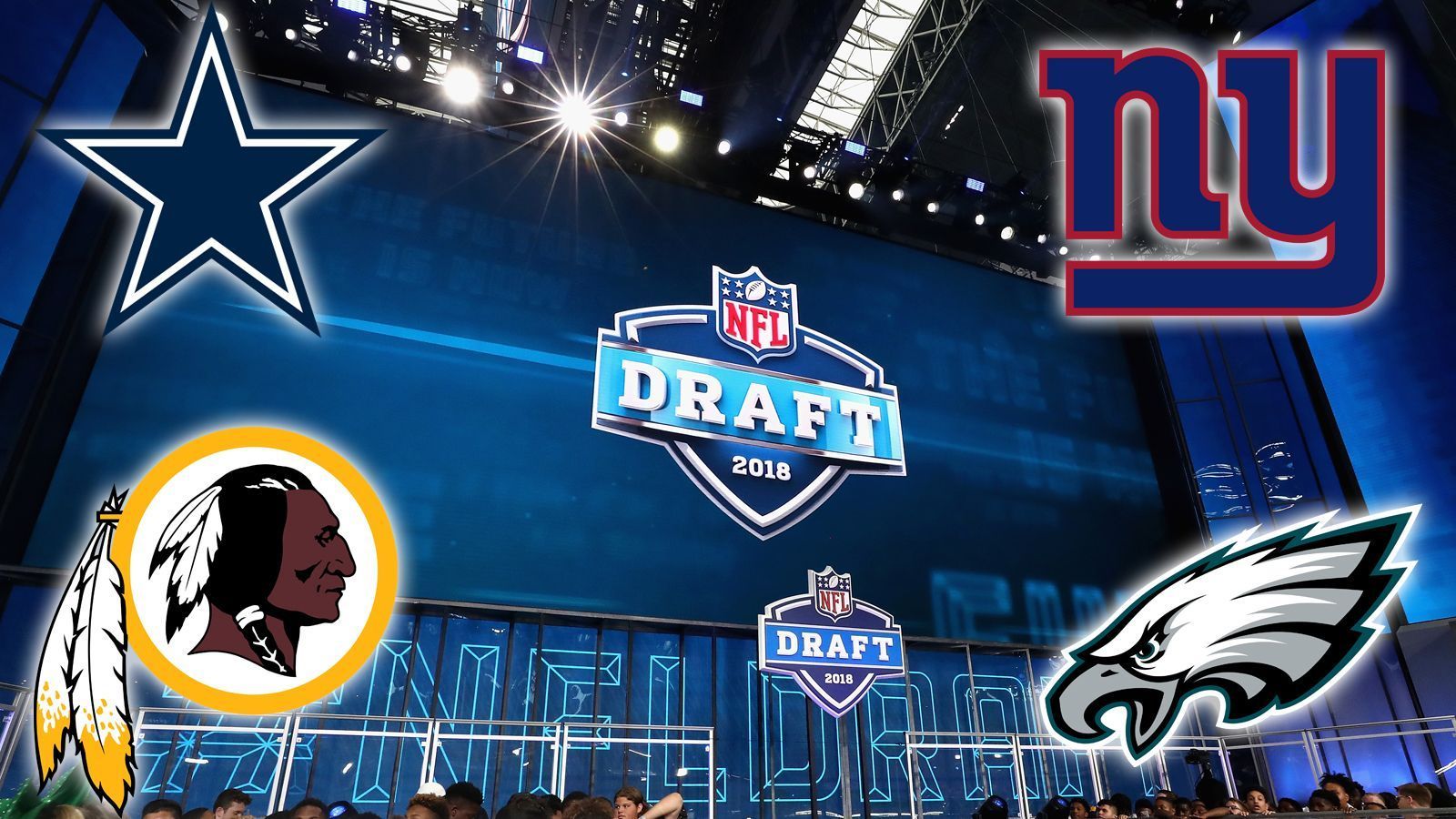 
                <strong>Die Draft Needs der vier Teams aus der NFC East</strong><br>
                Der NFL Draft steigt 2019 erstmals in Nashville, der Heimat der Tennessee Titans. Vom 25. bis zum 27. April dürfen sich die 32 Klubs bei den größten Talenten des Jahrgangs bedienen (in der Nacht vom 25. auf den 26. April ab 1:50 Uhr live auf ProSieben MAXX und im Livstream auf ran.de). Vorher zeigt ran.de, welche Baustellen die Franchises zu stopfen haben. Diesmal geht es um die NFC East.
              