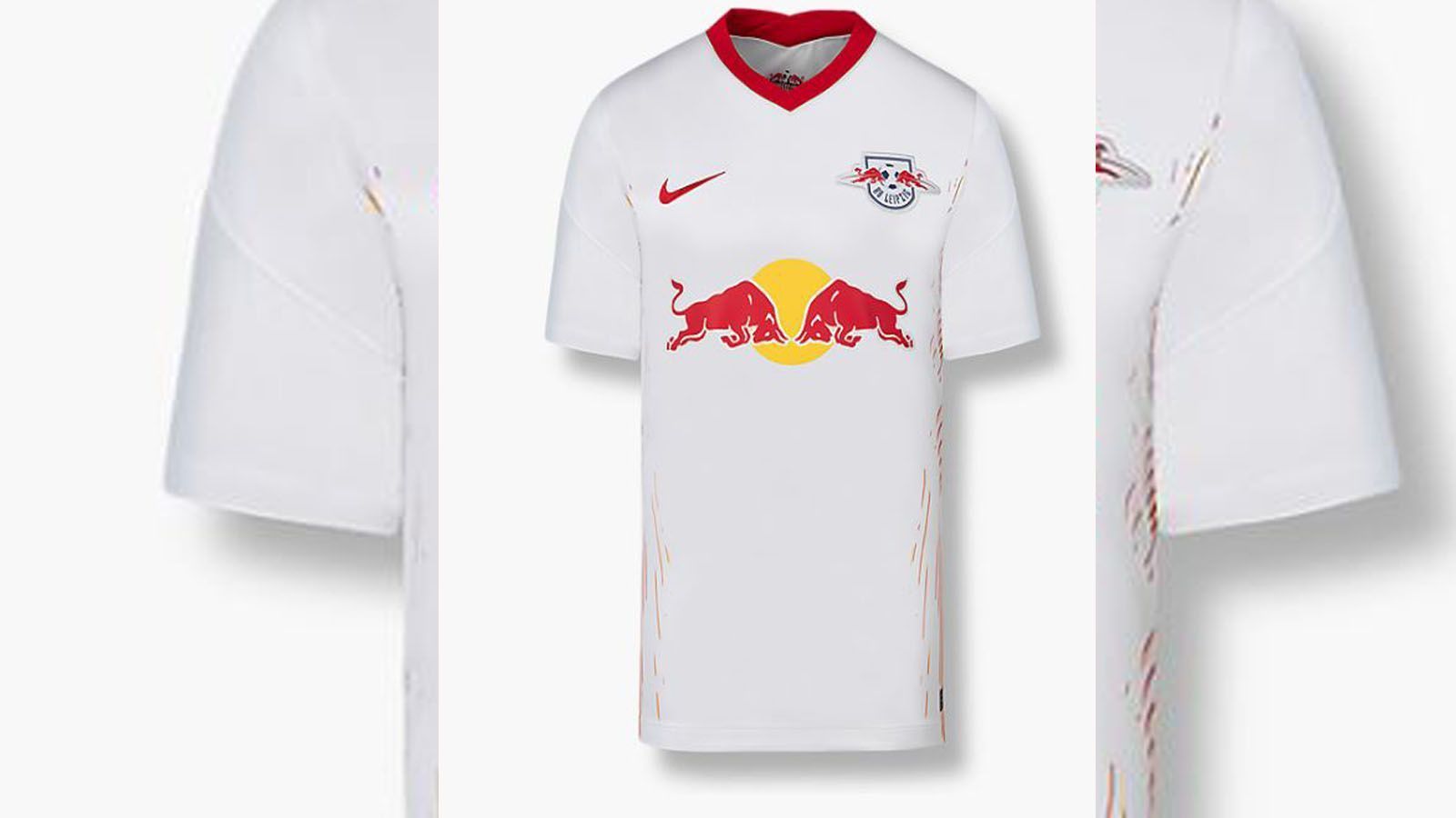 
                <strong>RB Leipzig Heimtrikot 2020/21</strong><br>
                RB Leipzig hat sein Heimtrikot für die Bundesliga-Saison 2020/21 vorgestellt. Während das Trikot von vorne seinem Vorgänger noch ähnelt, sind an den Seiten jetzt gelbe und rote Elemente eingearbeitet. Im letzten Heimspiel der Saison 2020/21 gegen Borussia Dortmund feiert das neue Jersey seine Match-Premiere.
              