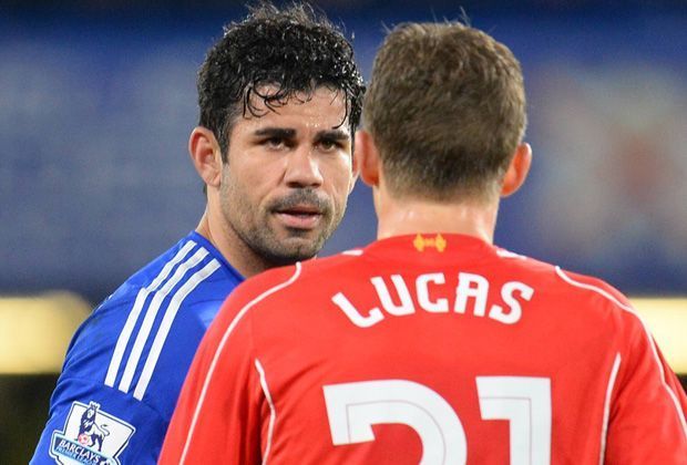 
                <strong>Auch Lucas bekommt Costas Temperament zu spüren</strong><br>
                Für viele Spieler wären drei Rangeleien mehr als genug für ein Spiel. Aber nicht für Costa. Der Stürmer hatte auch noch eine Auseinandersetzung mit Lucas Leiva. Am Ende konnte Costa übrigens auch jubeln, Chelsea siegte mit 1:0 in der Verlängerung. 
              