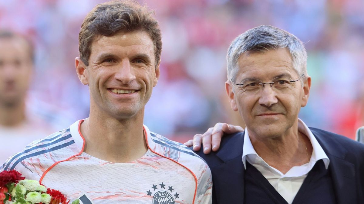 Thomas Müller und Herbert Hainer
