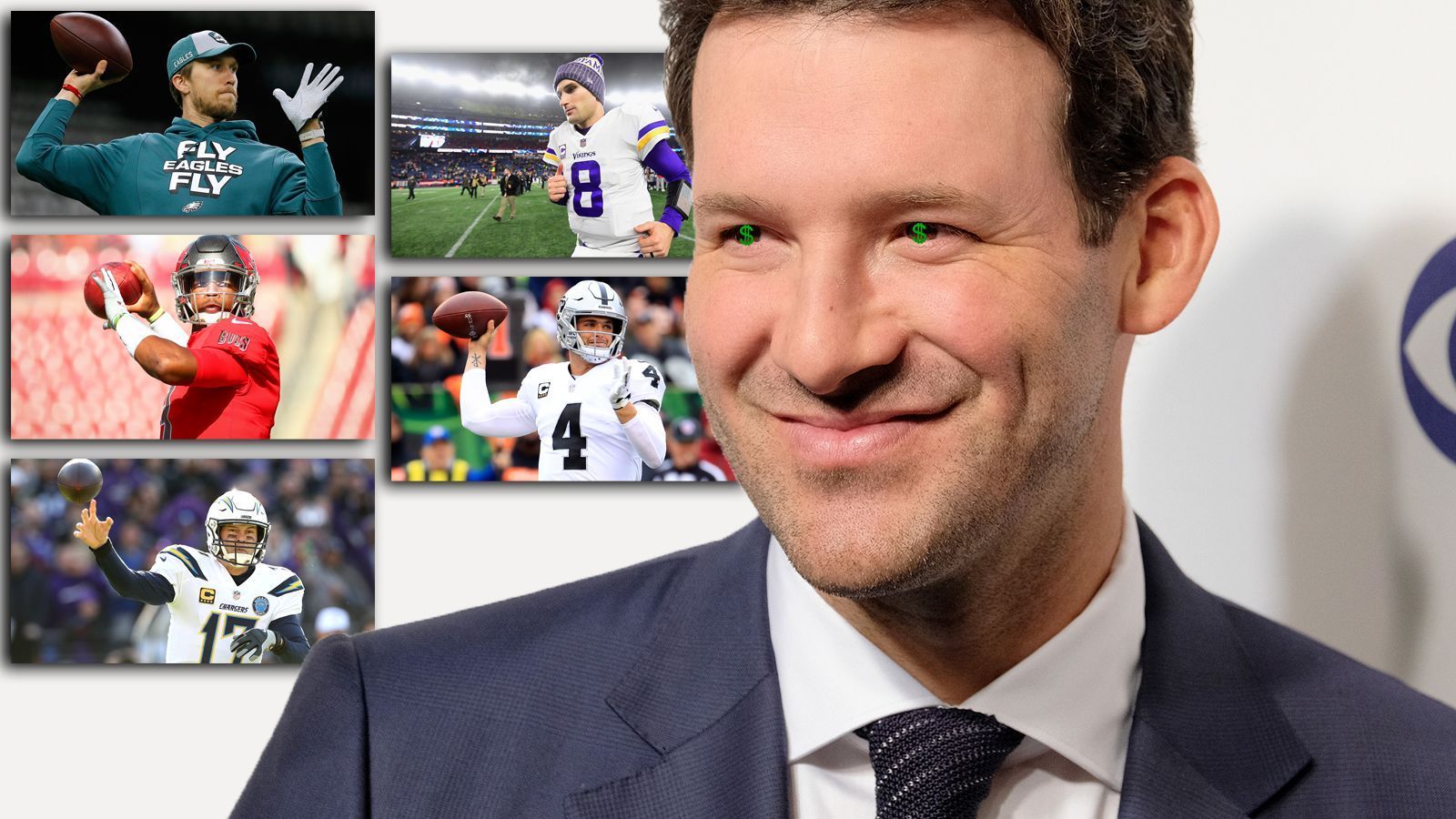 
                <strong>Tony Romo (CBS)</strong><br>
                Tony Romo soll laut "Sportingnews.com" zehn Millionen Dollar pro Jahr fordern - als TV-Experte von CBS. Sein bisheriger Dreijahres-Vertrag mit dem TV-Sender beschert ihm bis zum Ende der Saison 2019 immerhin schön zwölf Millionen Dollar. Nach dem Bericht soll der ehemalige Quarterback der Dallas Cowboys nun für eine Verlängerung als erster TV-Analyst eine achtstellige Summe pro Jahr fordern. Alternative: Romo könnte noch ein Jahr für CBs arbeiten und danach seinen Wert in der TV-Free-Agency testen. Sollte der Sender wirklich zehn Millionen pro Jahr locker machen, würde Romo mehr Cash verdienen - als die Quarterback-Corps von zwölf NFL-Teams! ran.de zeigt, was die 32 NFL-Teams ihren Quarterbacks 2019 als Active Cash zahlen (Quelle: Spotrac.com).
              