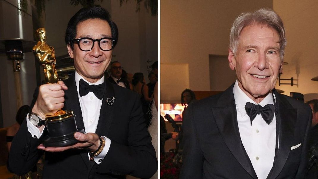 Ke Huy Quan und Harrison Ford bei den Oscars 2023.