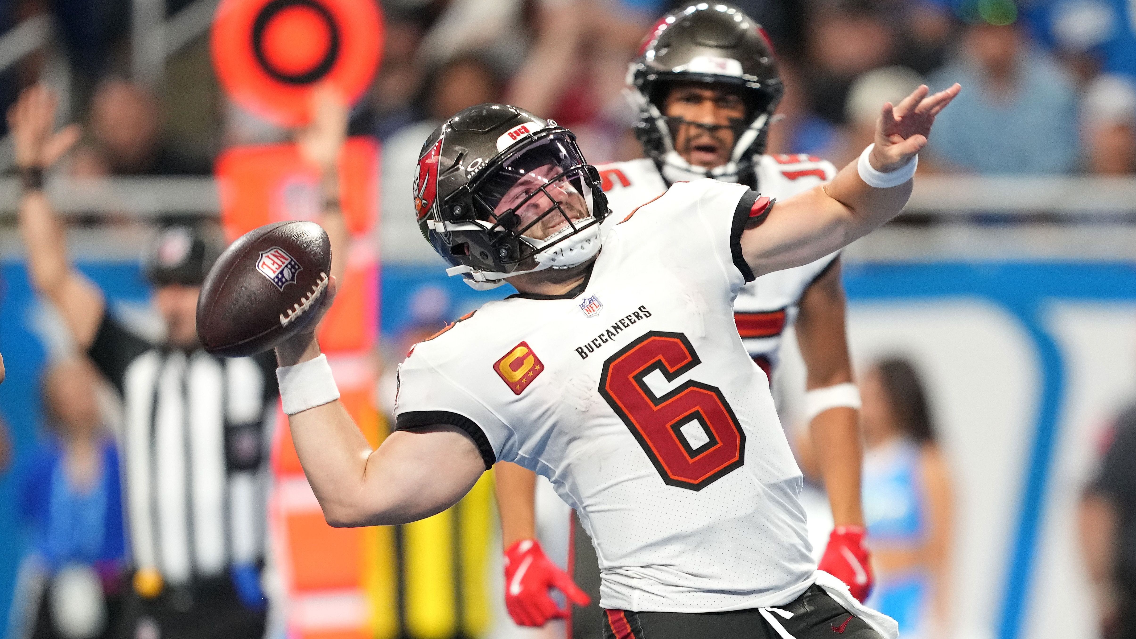 <strong>Baker Mayfield (Tampa Bay Buccaneers)</strong><br> Letzte Interception: Saison 2024, Woche 3<br> Spiele seitdem: 0<br> Passversuche seitdem: <b>29</b>