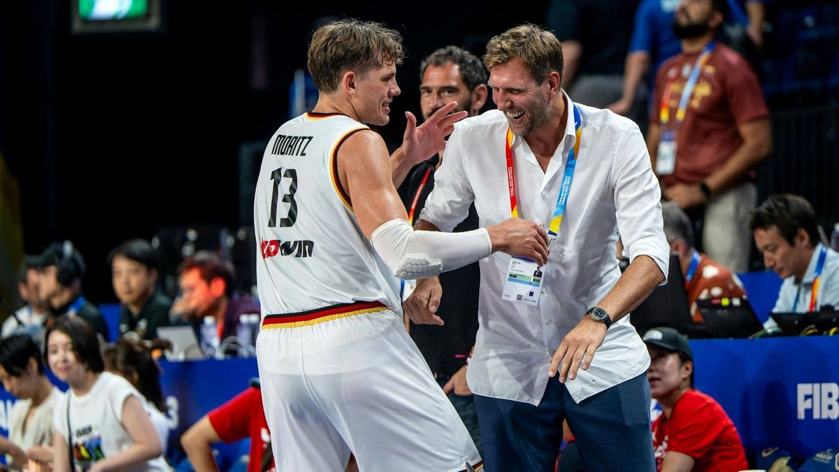 Verstehen sich: Moritz Wagner und Dirk Nowitzki