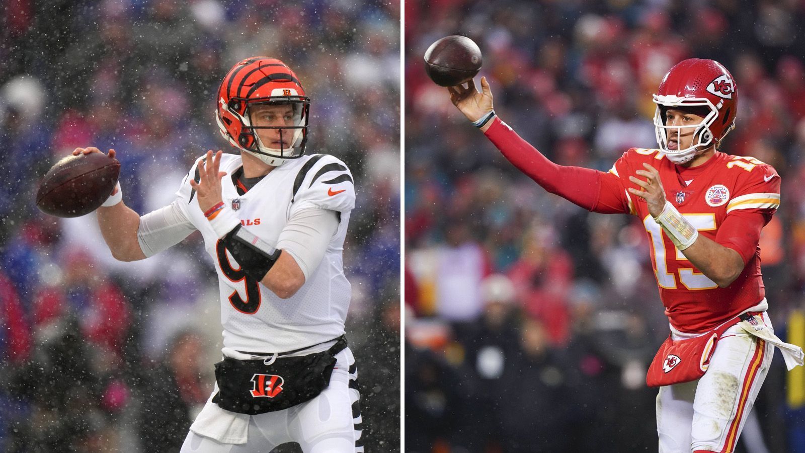 
                <strong>Quarterbacks</strong><br>
                Joe Burrow spielt erneut eine starke Saison. Gegen die Chiefs scheint es aber fast so, als würde der 26-Jährige nochmals eine Spur motivierter zu sein. So warf Burrow in drei Spielen gegen Kansas City für insgesamt 982 Yards und acht Touchdowns. Dem gegenüber steht nur eine Interception. Auch durch die diesjährigen Playoffs marschierte der erste Pick aus dem Draft 2020 in unnachahmlicher Manier. 451 Passing Yards, drei Touchdowns und keine einzige Interception sind eine Hausnummer. Auf der Gegenseite bangt man um die Gesundheit von MVP-Top-Kandidat Patrick Mahomes. Der 27-Jährige laboriert an einer Verstauchung des oberen Sprunggelenks, die er sich in der ersten Hälfte des Spiels gegen die Jacksonville Jaguars in der Divisional Round zugezogen hatte. Diese hielt in nicht davon ab, selbst angeschlagen seine Magie aufs Feld zu bringen. Schwer humpelnd warf er noch einen Touchdown und die noch viel bessere Nachricht: Unter der Woche konnte er schon wieder voll trainieren. Dennoch bleiben die Zweifel, ob Mahomes nach wenigen Tagen schon wieder bei 100 Prozent ist und sich problemlos in der Pocket bewegen kann. Somit leichter Vorteil Burrow. 1:0 für die Bengals
              