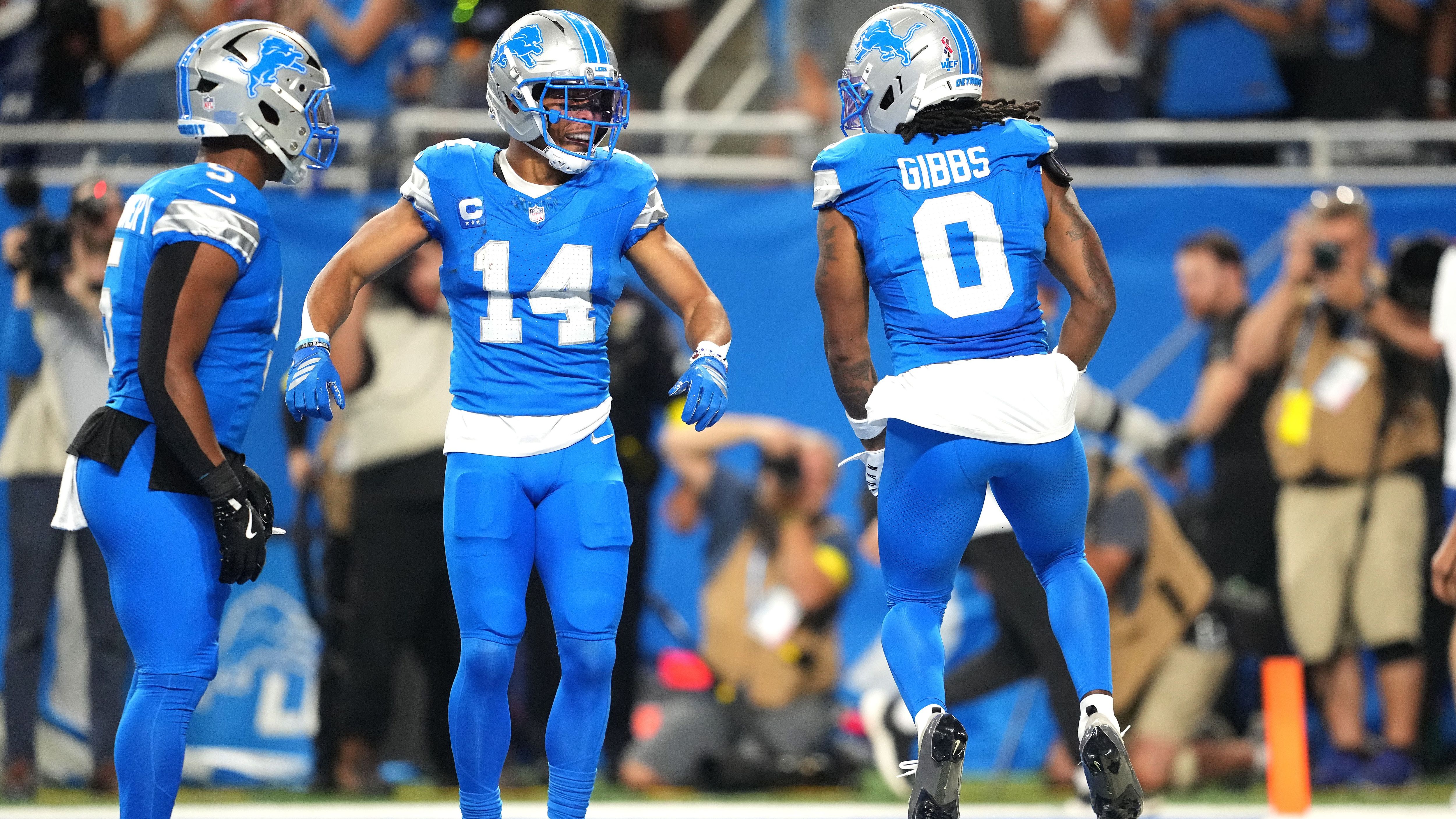 <strong>Detroit Lions</strong><br>Saison 2025<br>Am 14.09.2025 im Spiel gegen die Chicago Bears<br>Endergebnis: 52-21