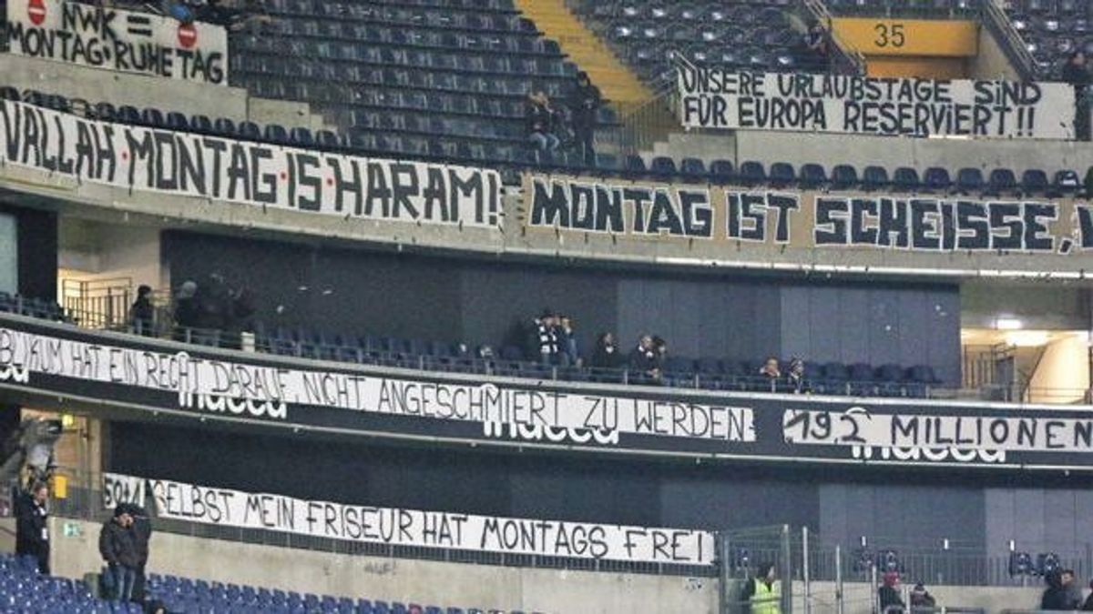 "Fehlt nur noch Helene": So protestieren die Eintracht-Fans gegen Montagsspiele