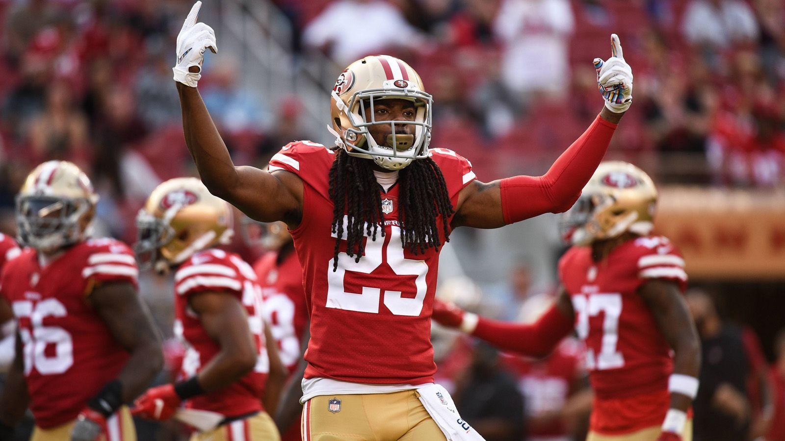 
                <strong>San Francisco 49ers</strong><br>
                Team Captains: Richard Sherman (CB), DeForest Buckner (DT), Jimmy Garoppolo (QB), Robbie Gould (K), George Kittle (TE), Joe Staley (C)
              