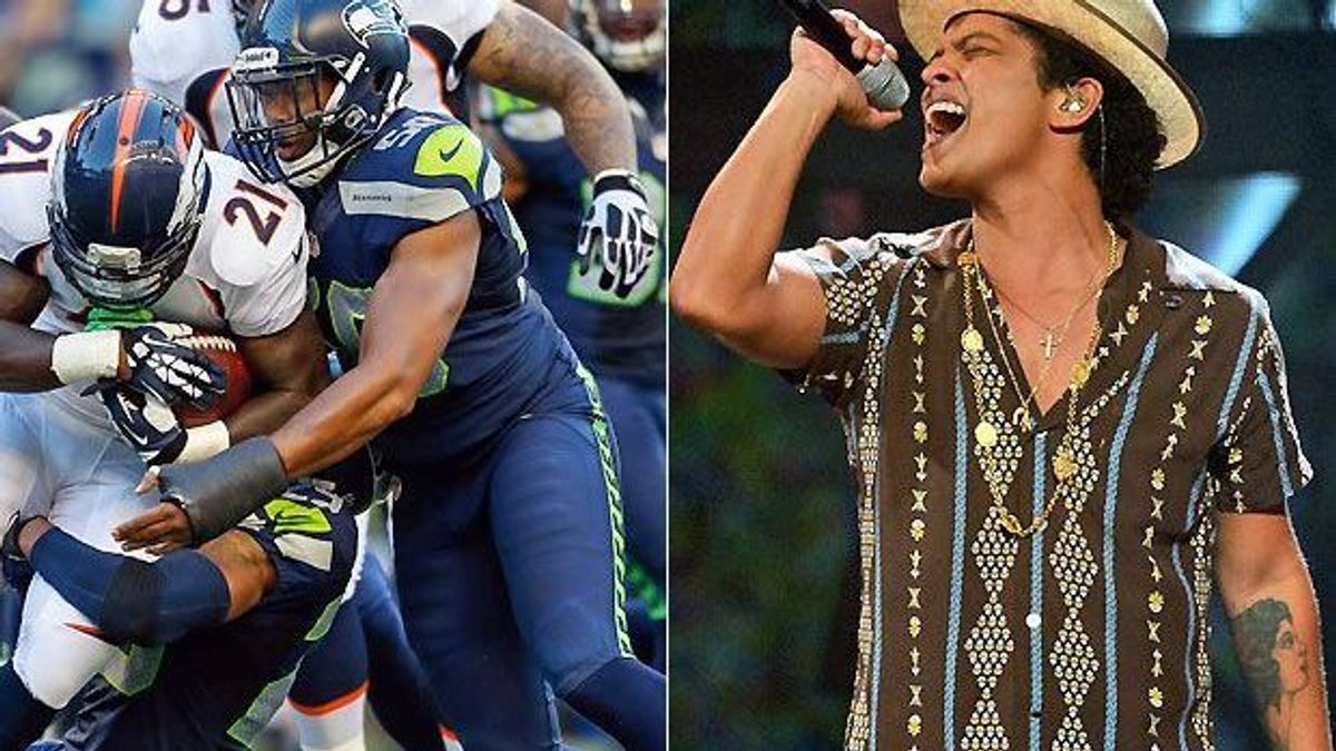 Denver Broncos, Seattle Seahawks, Bruno Mars