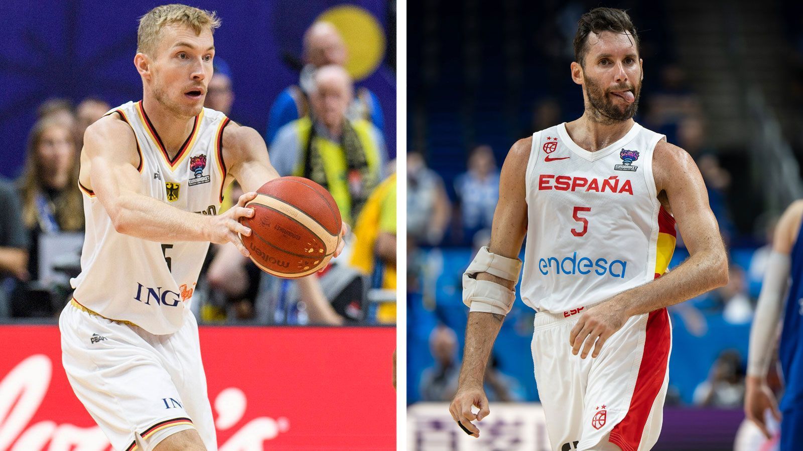 
                <strong>Small Forward: Niels Giffey gegen Rudy Fernadnez</strong><br>
                Die Nationalmannschafts-Karriere des Rudy Fernandez liest sich unglaublich, fast schon surreal. Mit Spanien gewann er bereits zehn Medaillen bei EM, WM und Olympia, ist dreifacher Europameister. Der 37-Jährige weiß also bestens, wie man Edelmetall bei internationalen Turnieren gewinnt. Der Routinier ist aber nicht als Maskottchen bei der EM dabei, liefert immer noch auf dem Parkett ab. Spaniens Scharfschütze steuert durchschnittlich noch solide acht Punkte bei, trifft gut 40 Prozent seiner Würfe von außerhalb der Dreierlinie. Niels Giffey nimmt bei Deutschland keine unwesentliche Rolle von der Bank ein, überzeugte vor allem beim Turnierauftakt gegen Frankreich und im unbedeutenden Gruppenspiel gegen Ungarn. Gegen den amtierenden Weltmeister müssen es wohl andere richten. Punkt für Spanien, 6:4. 
              