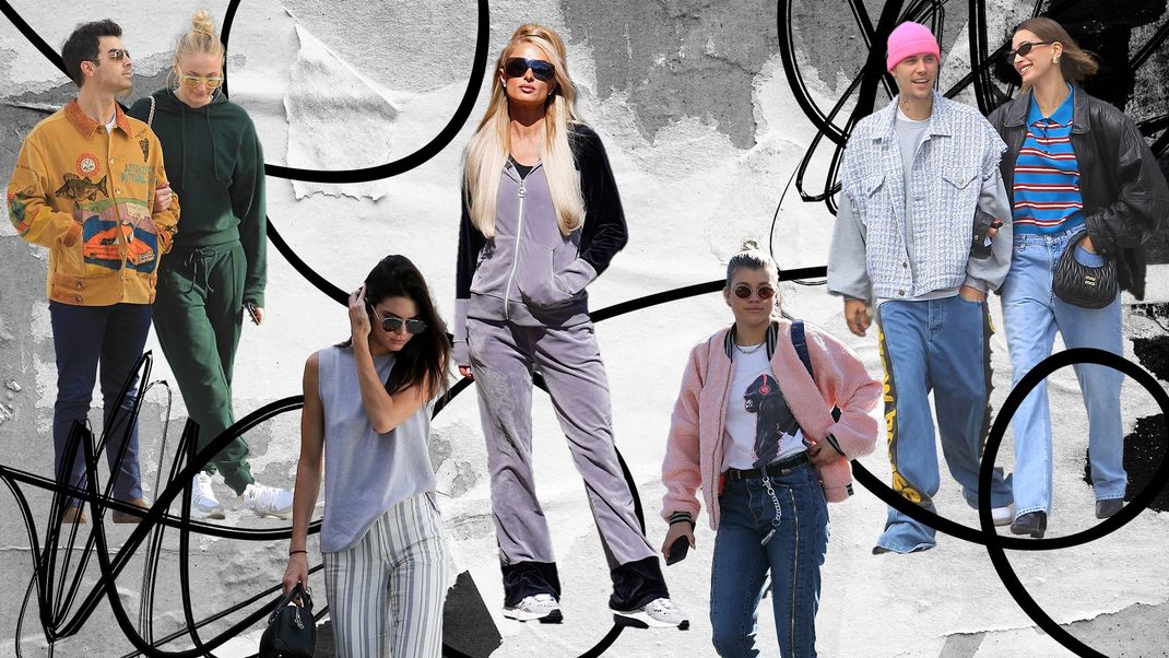 Normcore wird von Stars wie Joe Jonas, Sophie Turner, Kendall Jenner, Paris Hilton, Sofia Richie, Justin Bieber und Hailey Bieber gefeiert