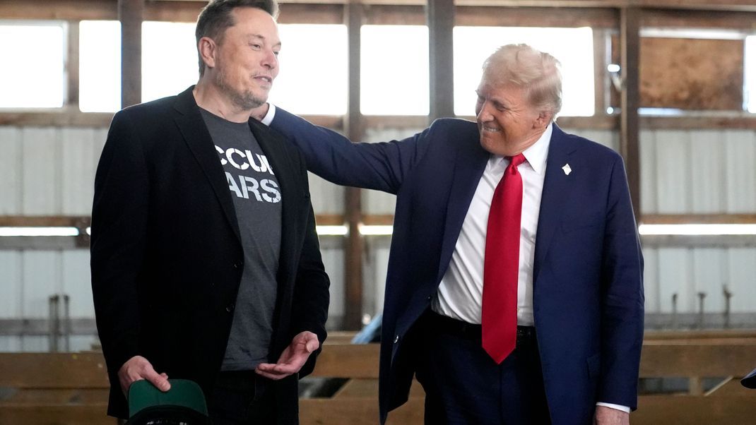 Elon Musk, CEO von Tesla, und SpaceX und US-Präsident Donald Trump.