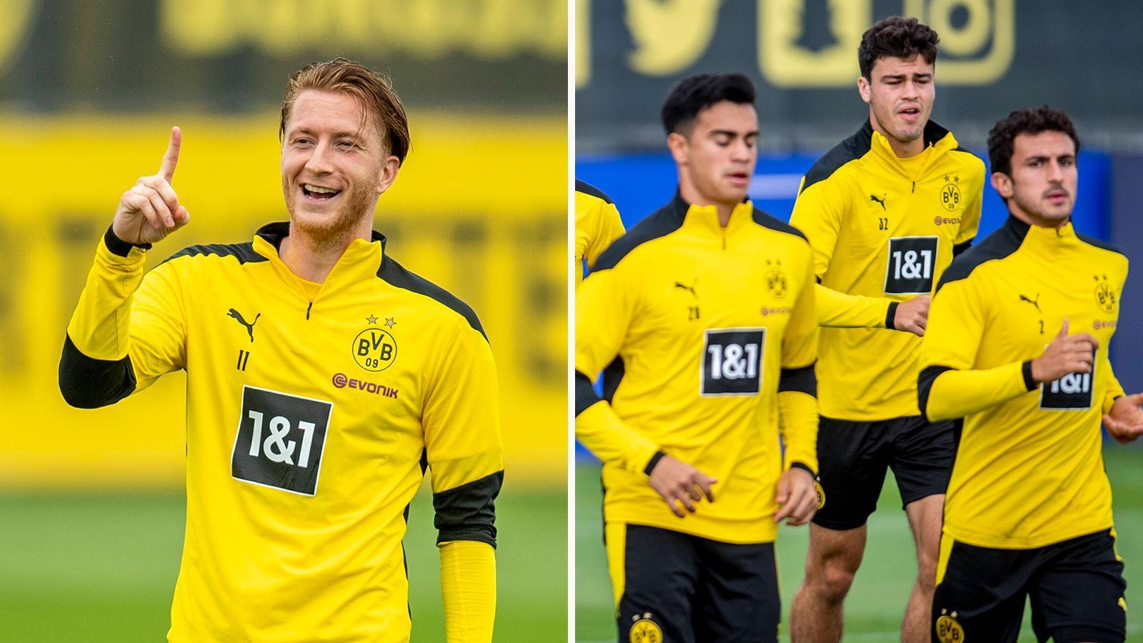 
                <strong>Borussia Dortmund: Marco Reus vs. Gio Reyna und Reinier</strong><br>
                Klingt im ersten Moment komisch, aber auch der BVB-Kapitän muss um seinen Platz kämpfen. Nach fast siebenmonatiger Verletzungszeit, kommt Reus nun zurück. Mit Giovanni Reyna hat sich im Saisonendspurt bereits ein 17 Jahre altes Talent für seine Position empfohlen. Nun hat der BVB auch noch Real-Talent Reinier per Leihe verpflichtet. Der 18-Jährige hat einiges auf dem Kasten und könnte Reus einen harten Konkurrenzkampf liefern. Sollte der 31-Jährige aber längerfristig fit bleiben, führt wohl kein Weg an ihm vorbei.
              