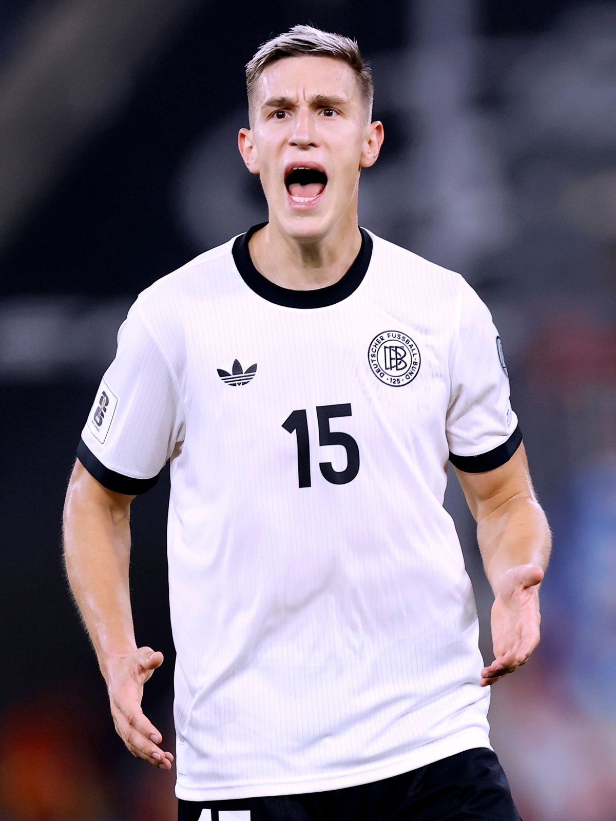 SCHLOTTERBECK Nico Team Deutschland WM Qualifikation Spiel Deutschland - Luxemburg 4 : 0 am 10.10. 2025 in Sinsheim DFL REGULATIONS PROHIBIT ANY USE OF PHOTOGRAPHS as IMAGE SEQUENCES and or QUASI-V...
