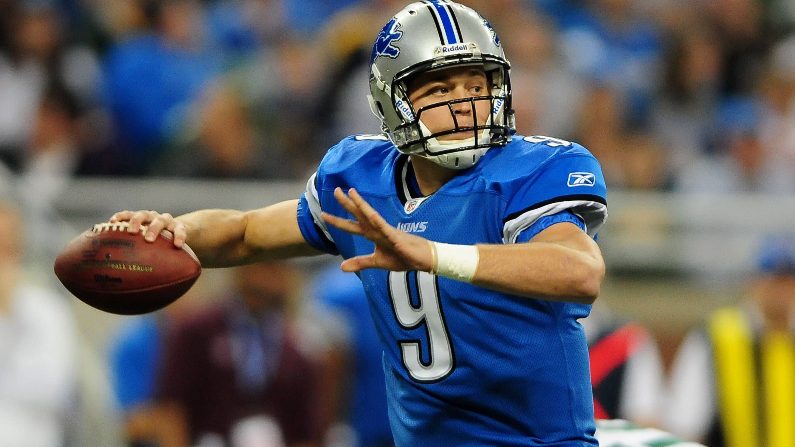 <strong>6. Matthew Stafford (Detroit Lions)</strong><br>Datum: 22. November 2009<br>Gegner: Cleveland Browns<br>Performance: 422 Yards und fünf Touchdowns